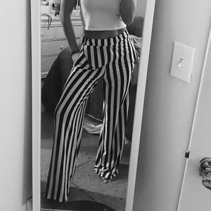 Blue & white striped pants